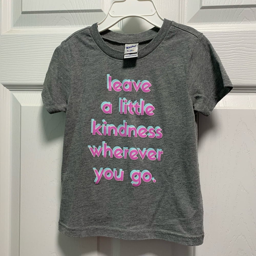 Declan + Crew toddler shirt: Leave kindness